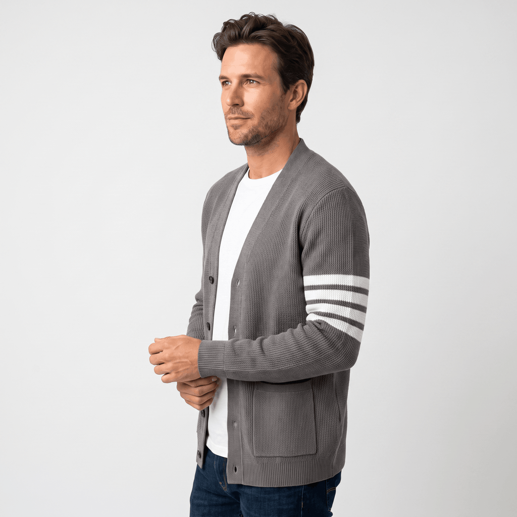 Vincent Knit Cardigan – Button Front Pocket Layer