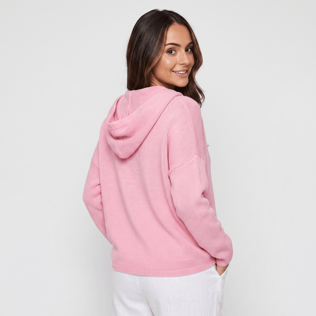 Grace Hooded Knit Cardigan – Button Front Cozy Layer