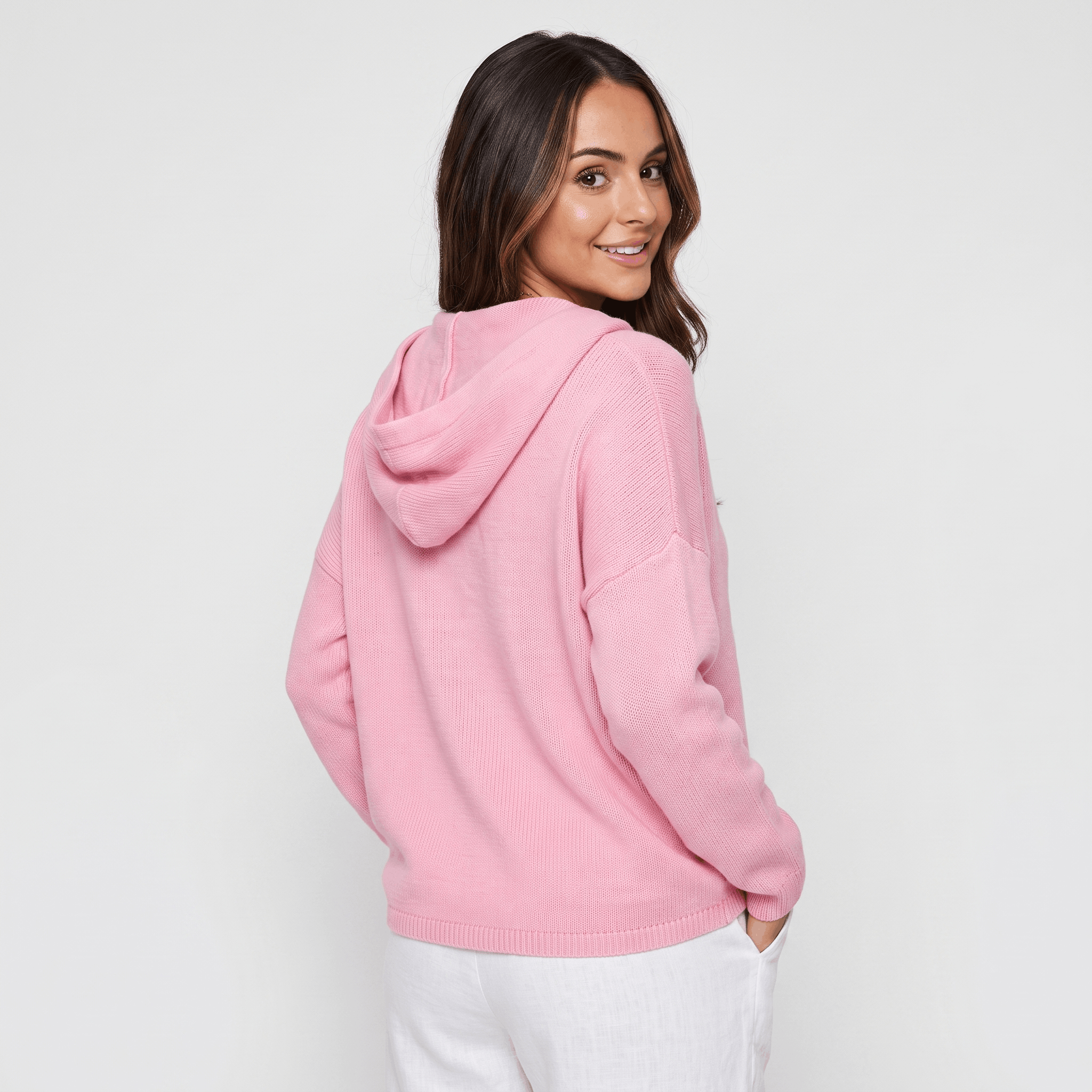 Grace Hooded Knit Cardigan – Button Front Cozy Layer