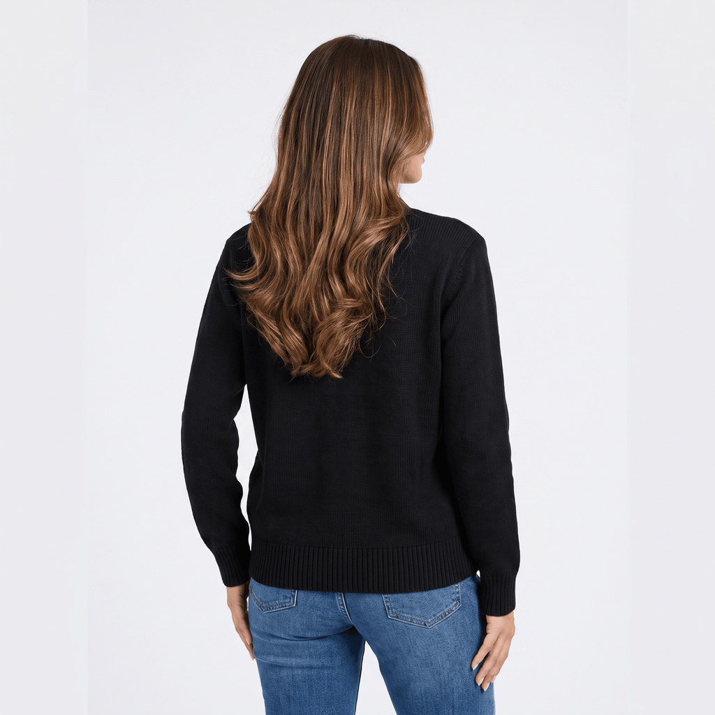 Leila V-Neck Soft Knit Cardigan – Heart Button Topper