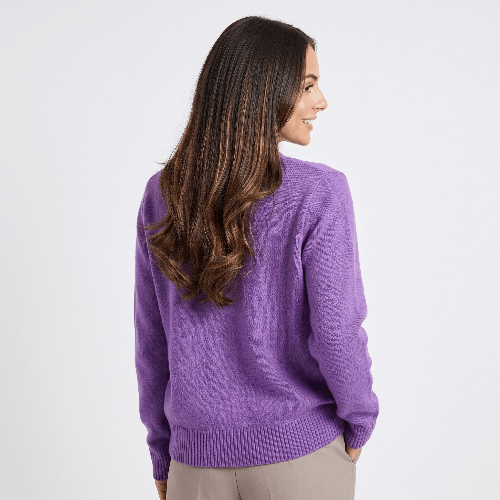 Leila V-Neck Soft Knit Cardigan – Heart Button Topper