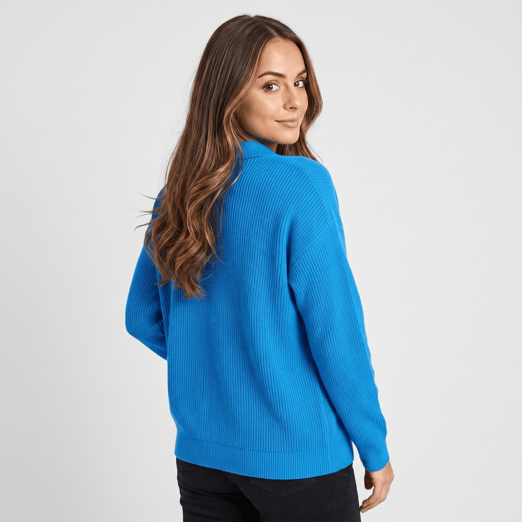 Camille Collared Knit Cardigan – Button Front Soft Layer