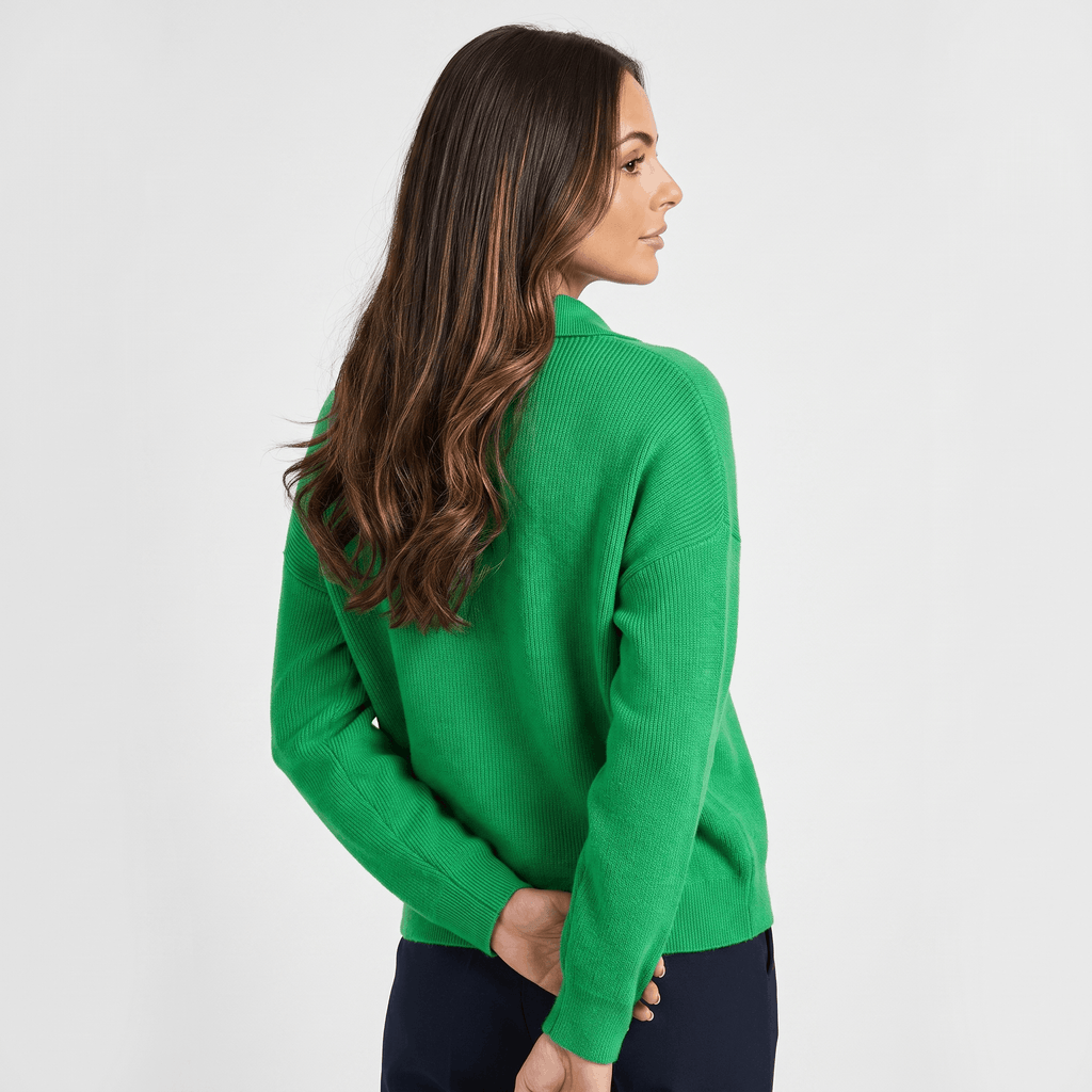 Camille Collared Knit Cardigan – Button Front Soft Layer