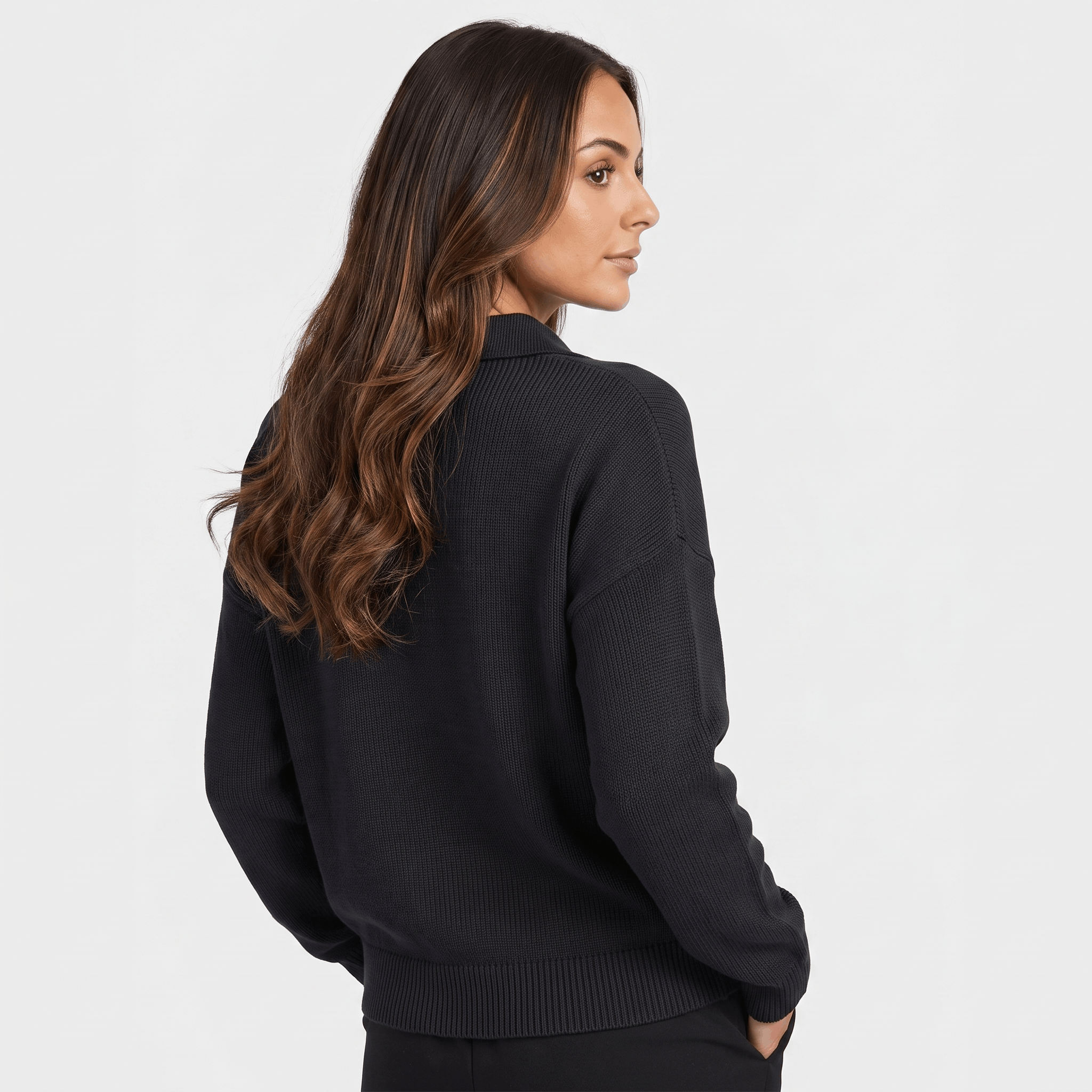 Camille Collared Knit Cardigan – Button Front Soft Layer
