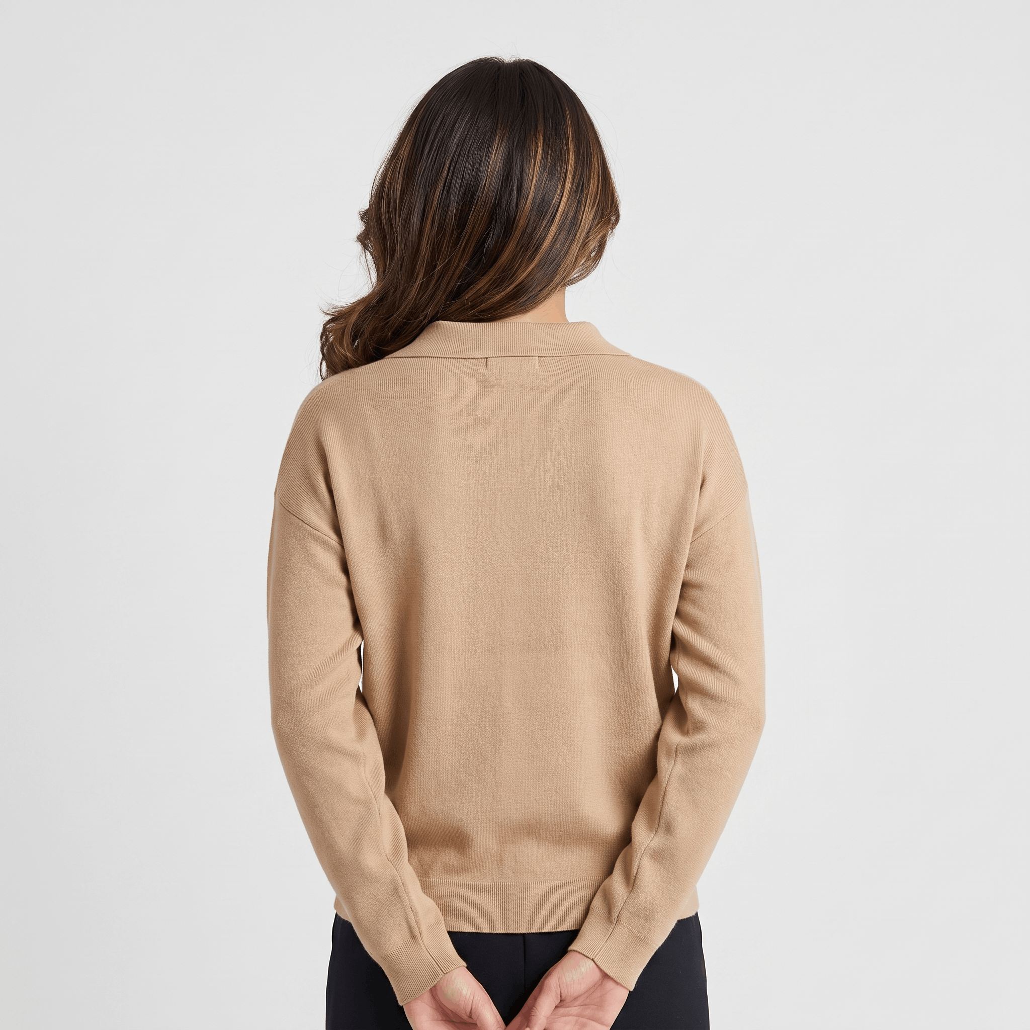 Camille Collared Knit Cardigan – Button Front Soft Layer