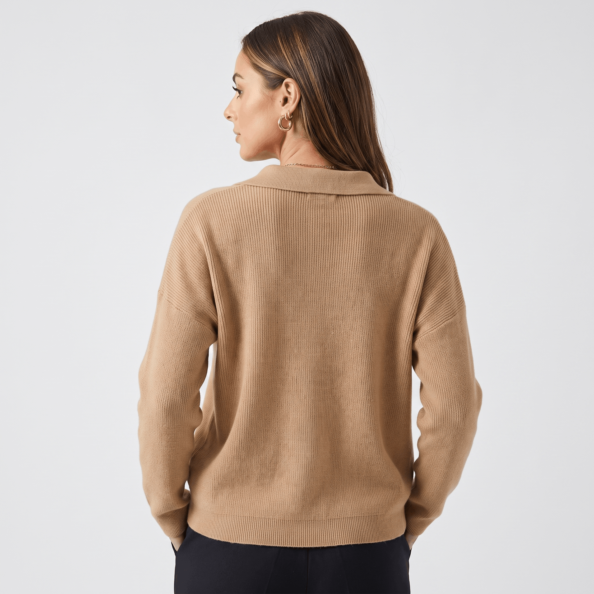 Camille Collared Knit Cardigan – Button Front Soft Layer