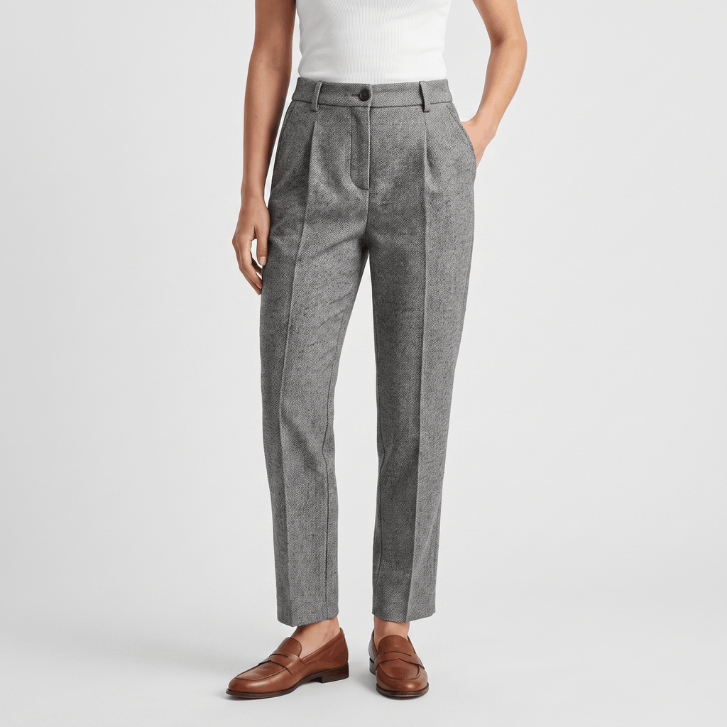Audrey Wool Blend Pants – Tailored Slim Fit Trousers
