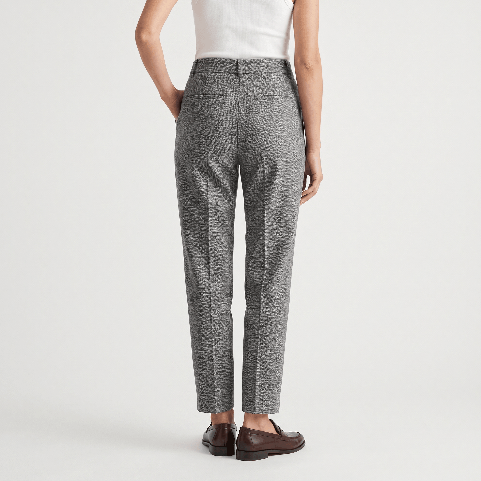 Audrey Wool Blend Pants – Tailored Slim Fit Trousers