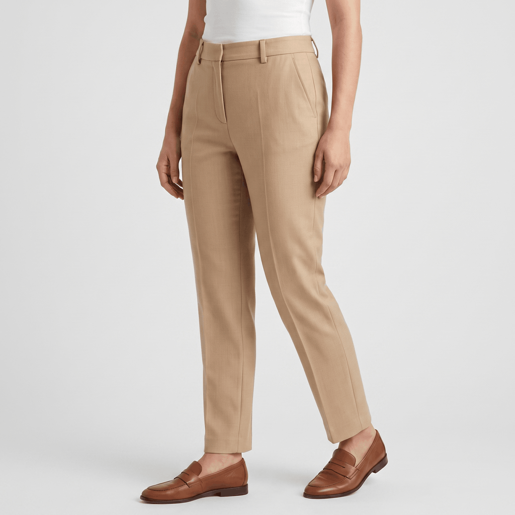 Audrey Wool Blend Pants – Tailored Slim Fit Trousers