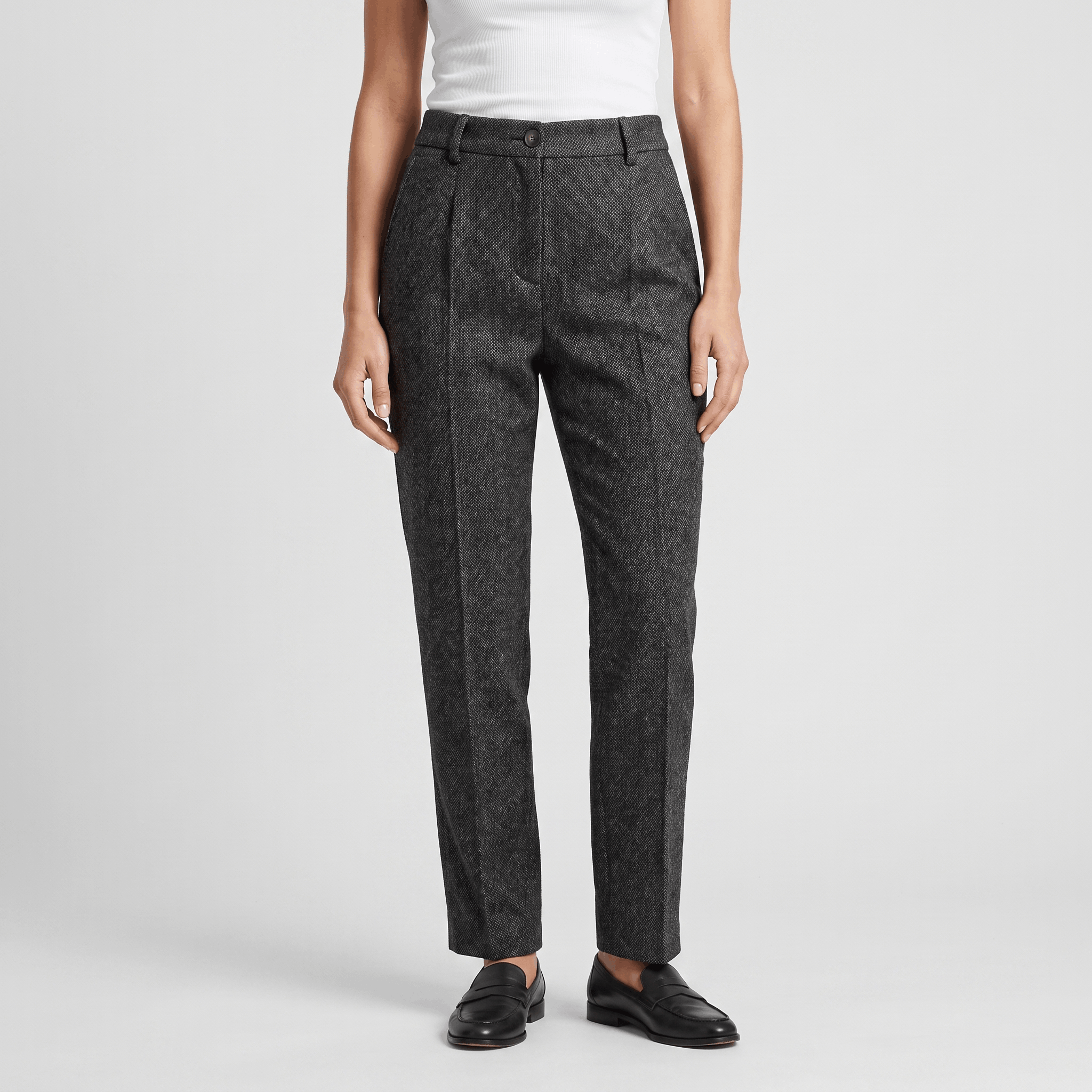 Audrey Wool Blend Pants – Tailored Slim Fit Trousers