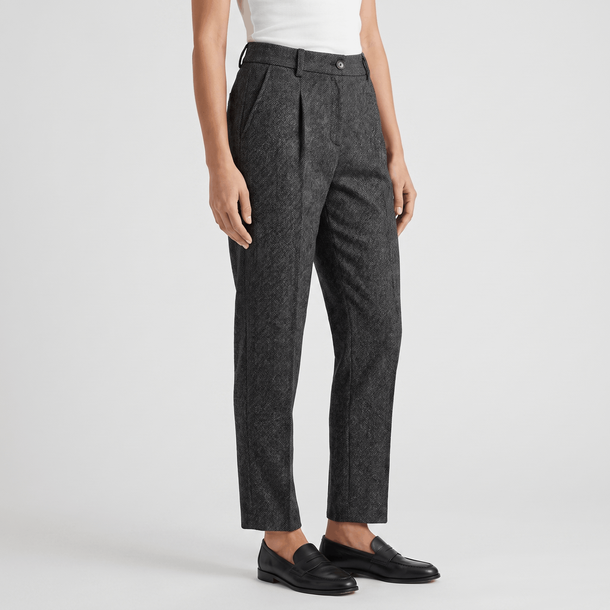 Audrey Wool Blend Pants – Tailored Slim Fit Trousers