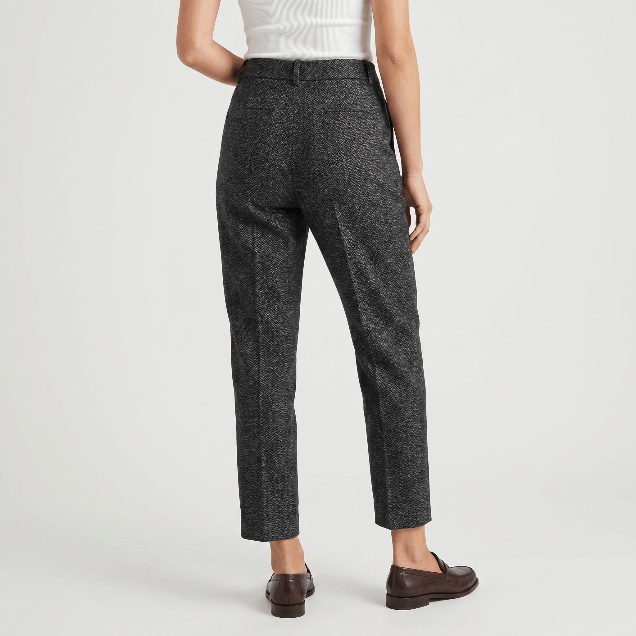 Audrey Wool Blend Pants – Tailored Slim Fit Trousers