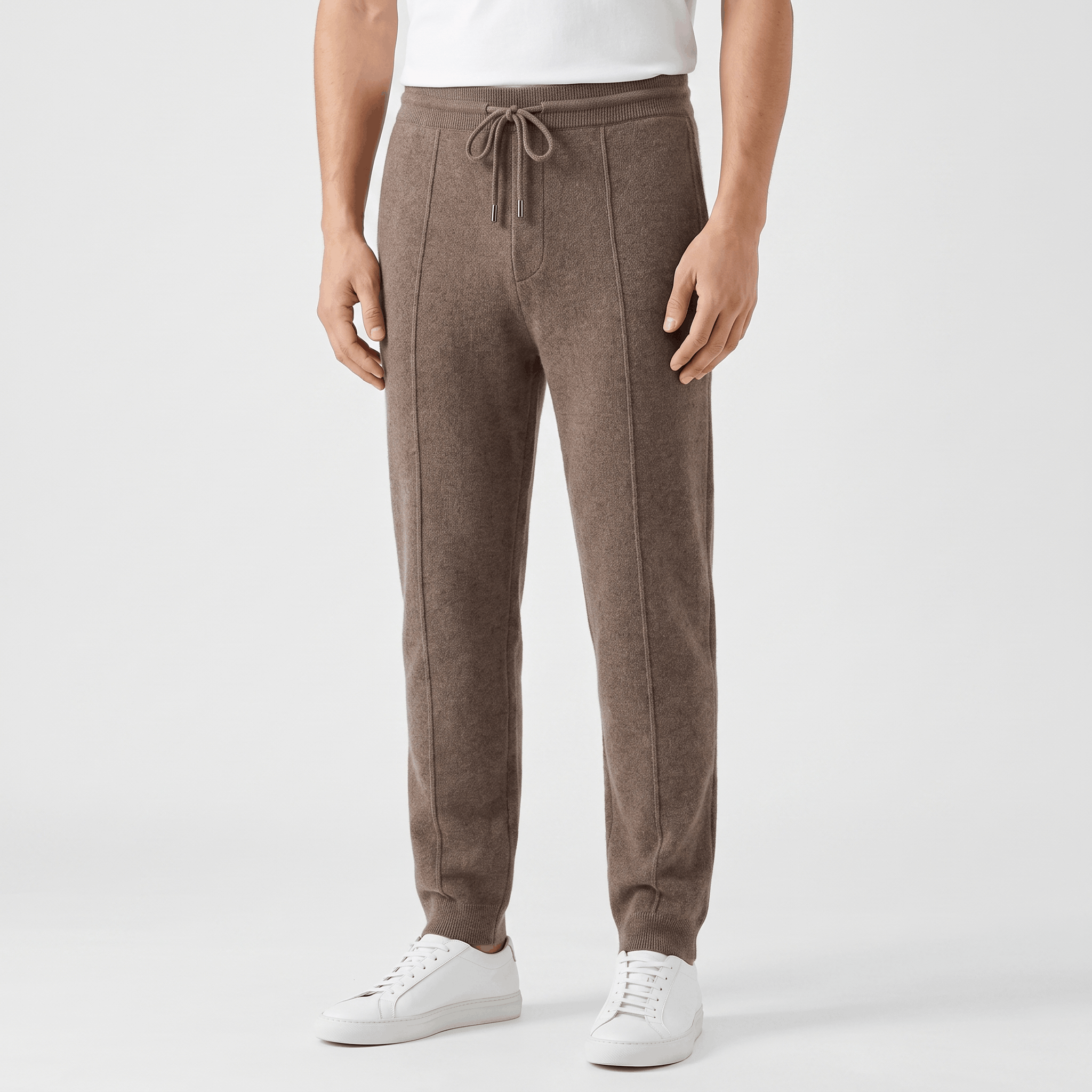 Stefano Knit Drawstring Trousers – Relaxed Tapered Lounge Pants