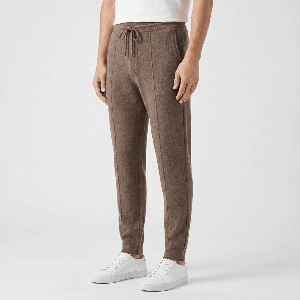 Stefano Knit Drawstring Trousers – Relaxed Tapered Lounge Pants