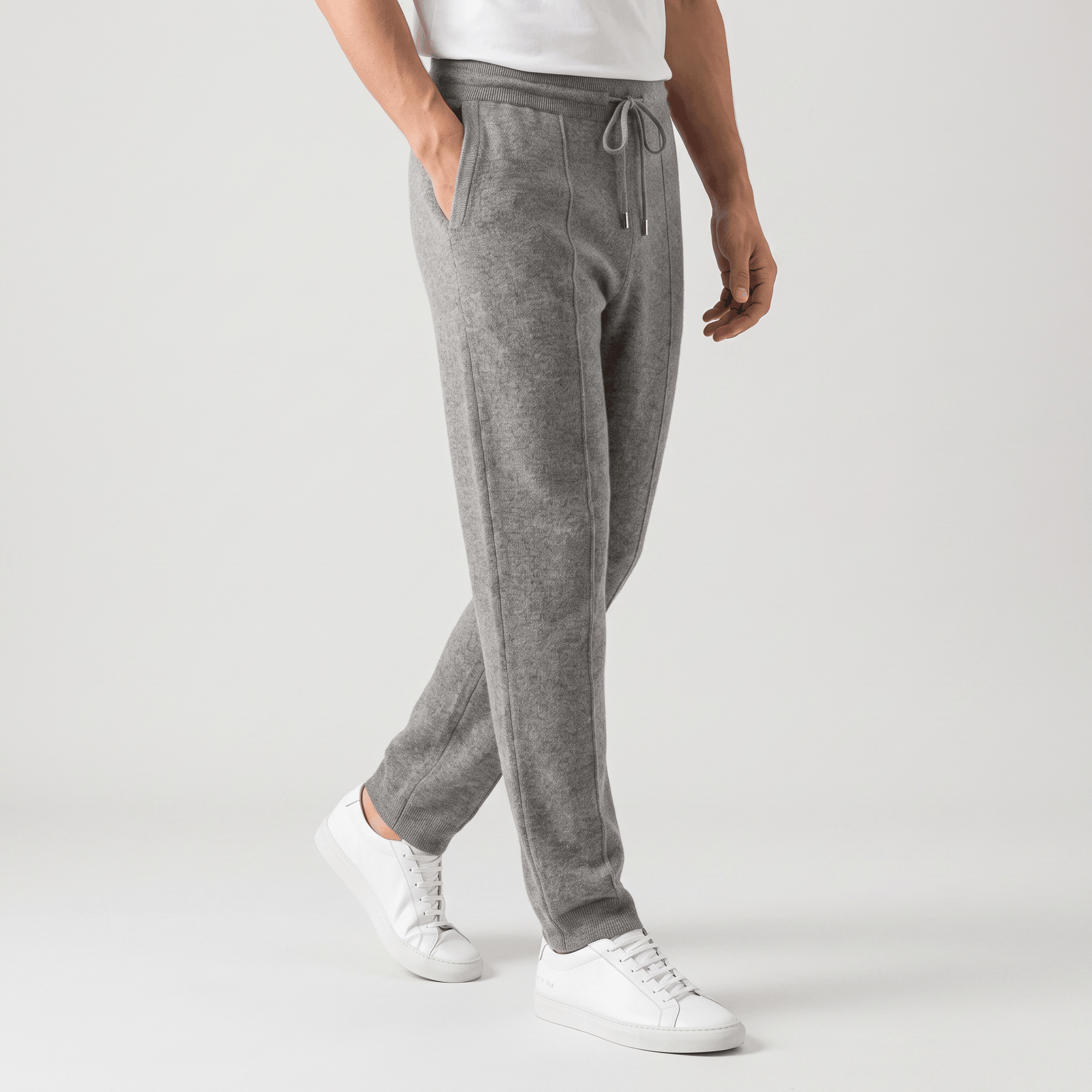 Stefano Knit Drawstring Trousers – Relaxed Tapered Lounge Pants
