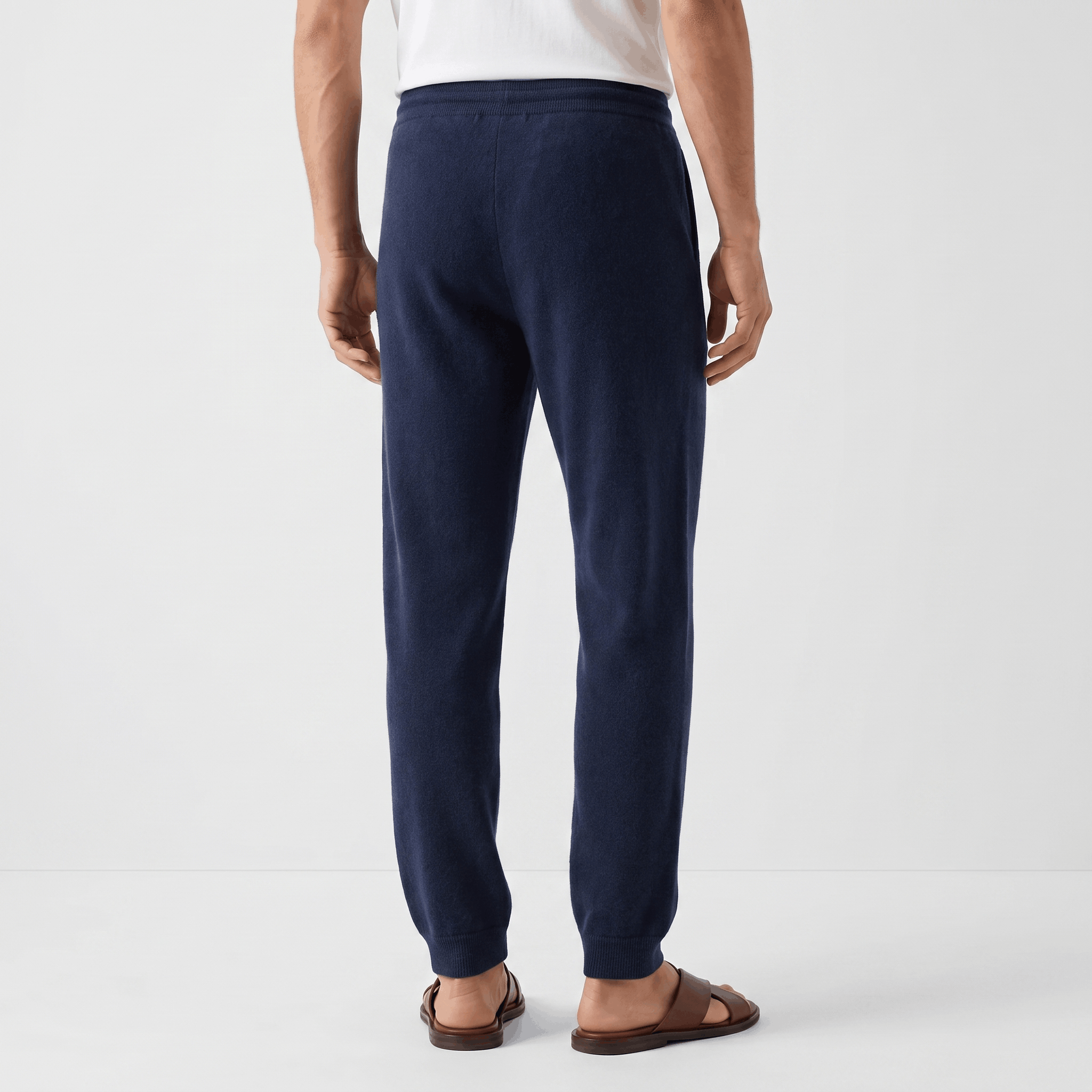 Stefano Knit Drawstring Trousers – Relaxed Tapered Lounge Pants