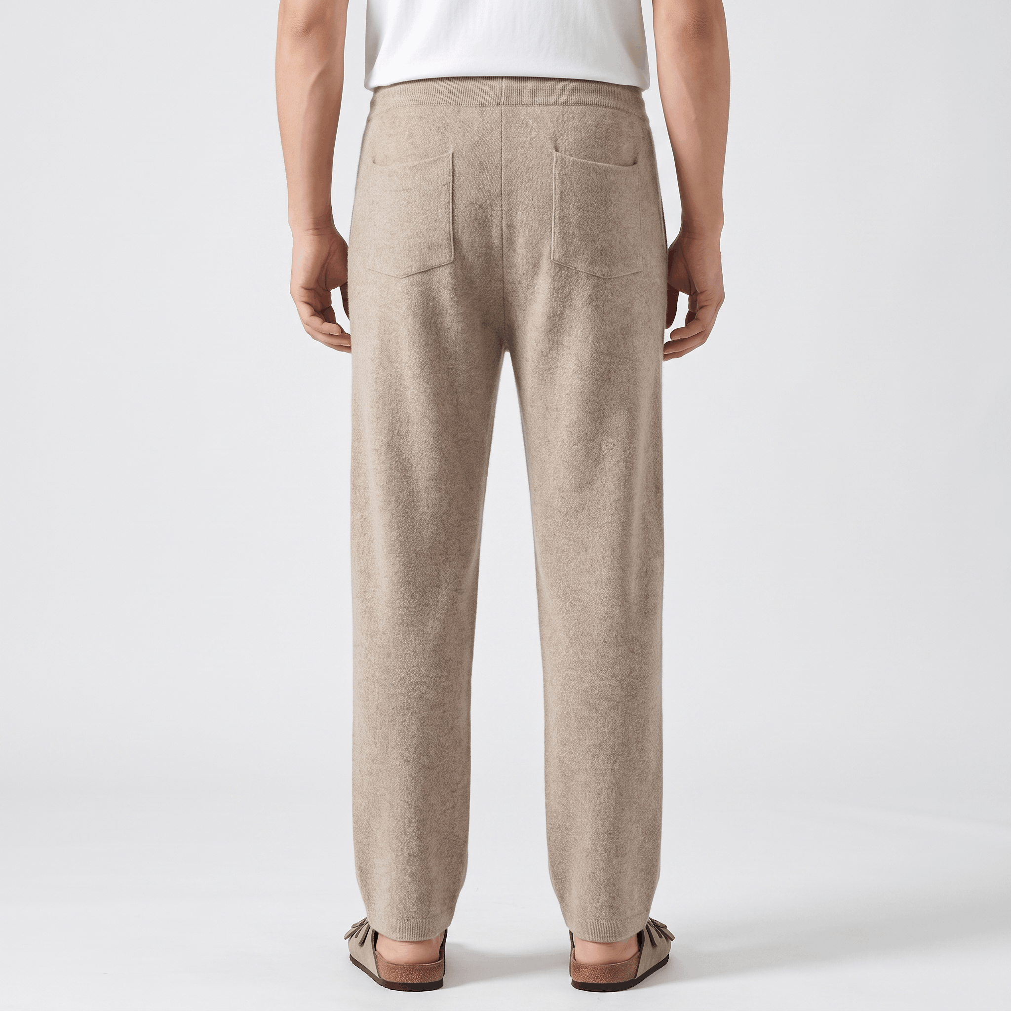 Giovanni Merino Wool Drawstring Pants – Relaxed Tapered Trousers