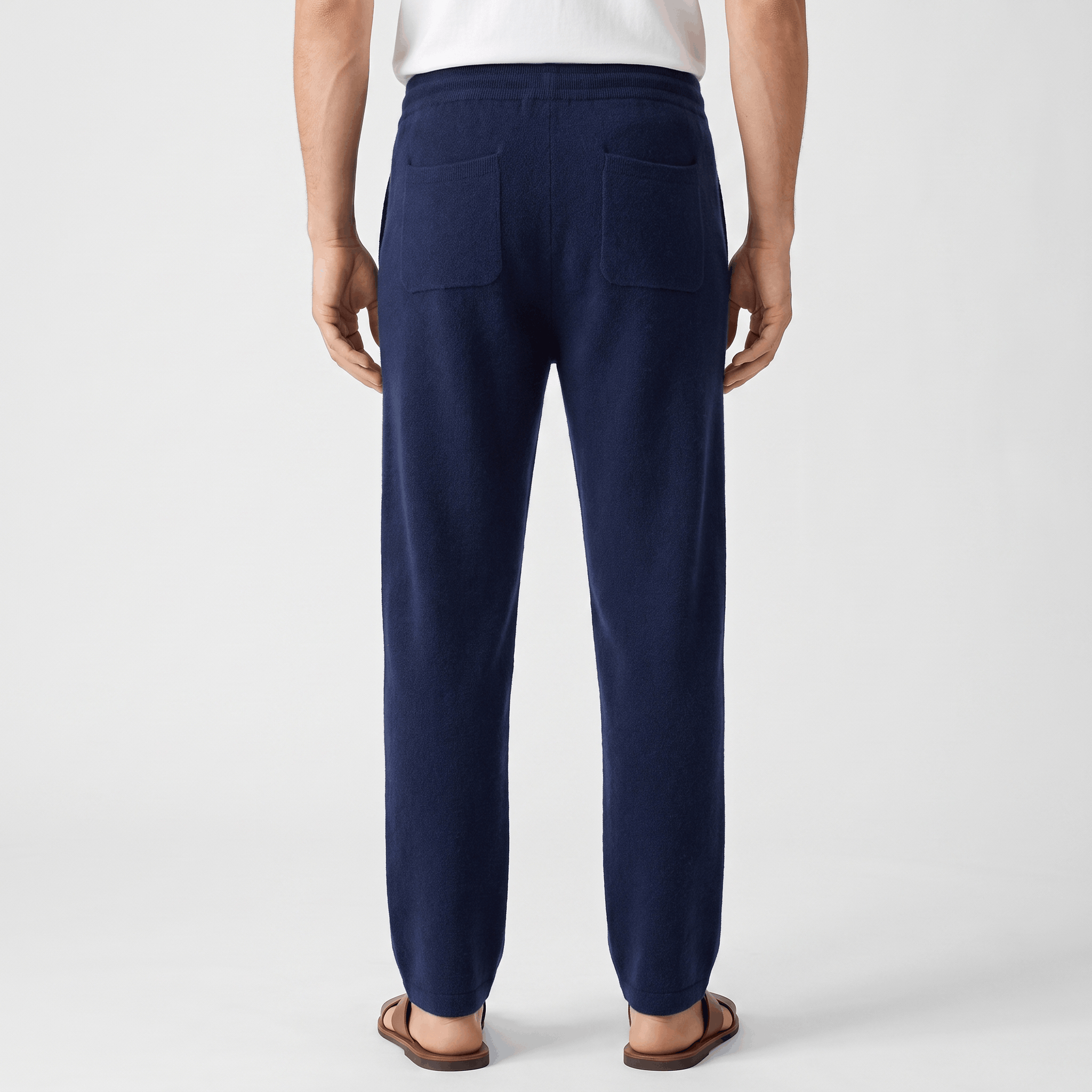 Giovanni Merino Wool Drawstring Pants – Relaxed Tapered Trousers