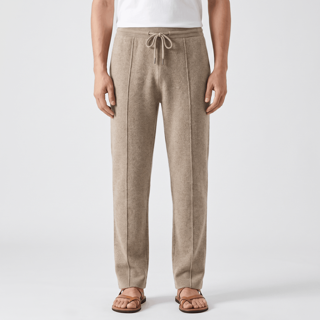 Giovanni Merino Wool Drawstring Pants – Relaxed Tapered Trousers