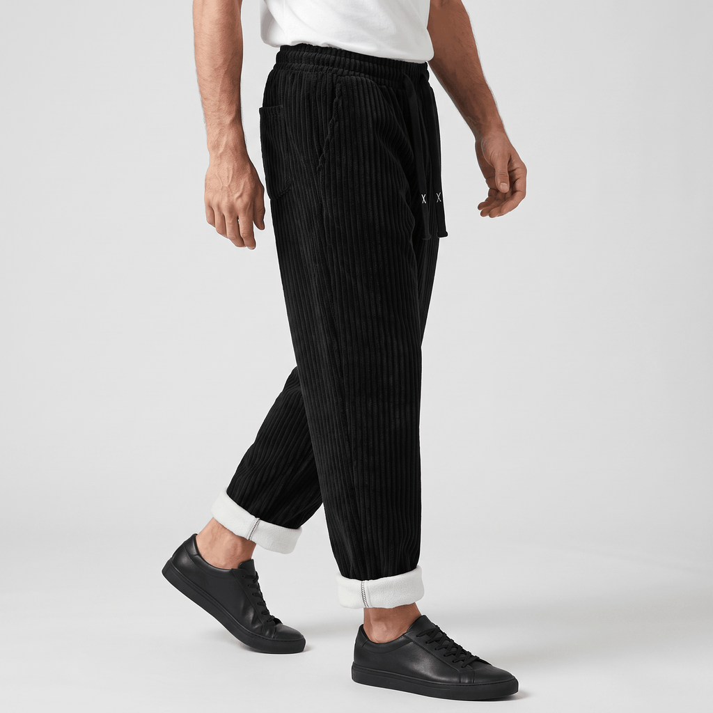 Luca Corduroy Sweatpants – Wide Leg Drawstring Joggers