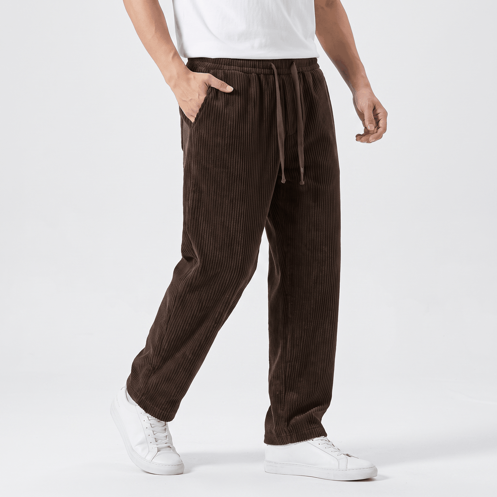 Luca Corduroy Sweatpants – Wide Leg Drawstring Joggers