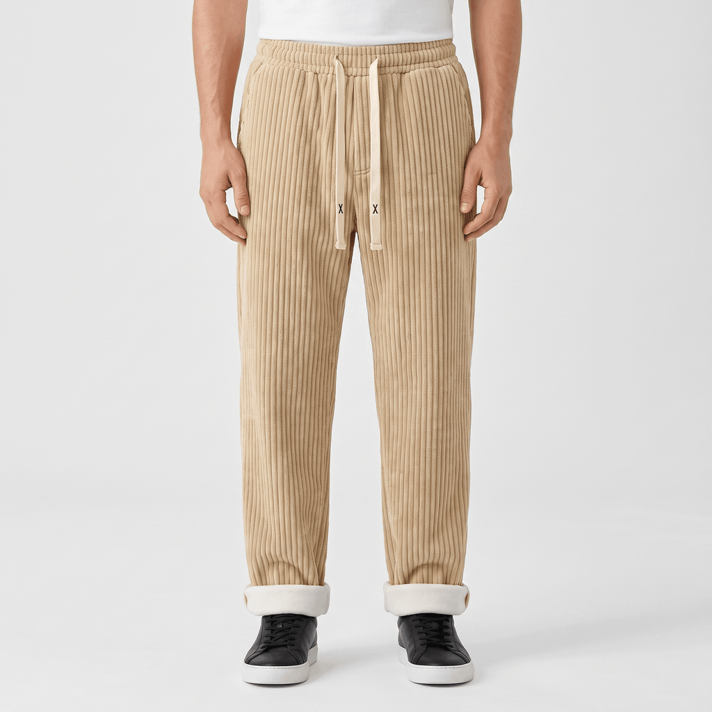 Luca Corduroy Sweatpants – Wide Leg Drawstring Joggers