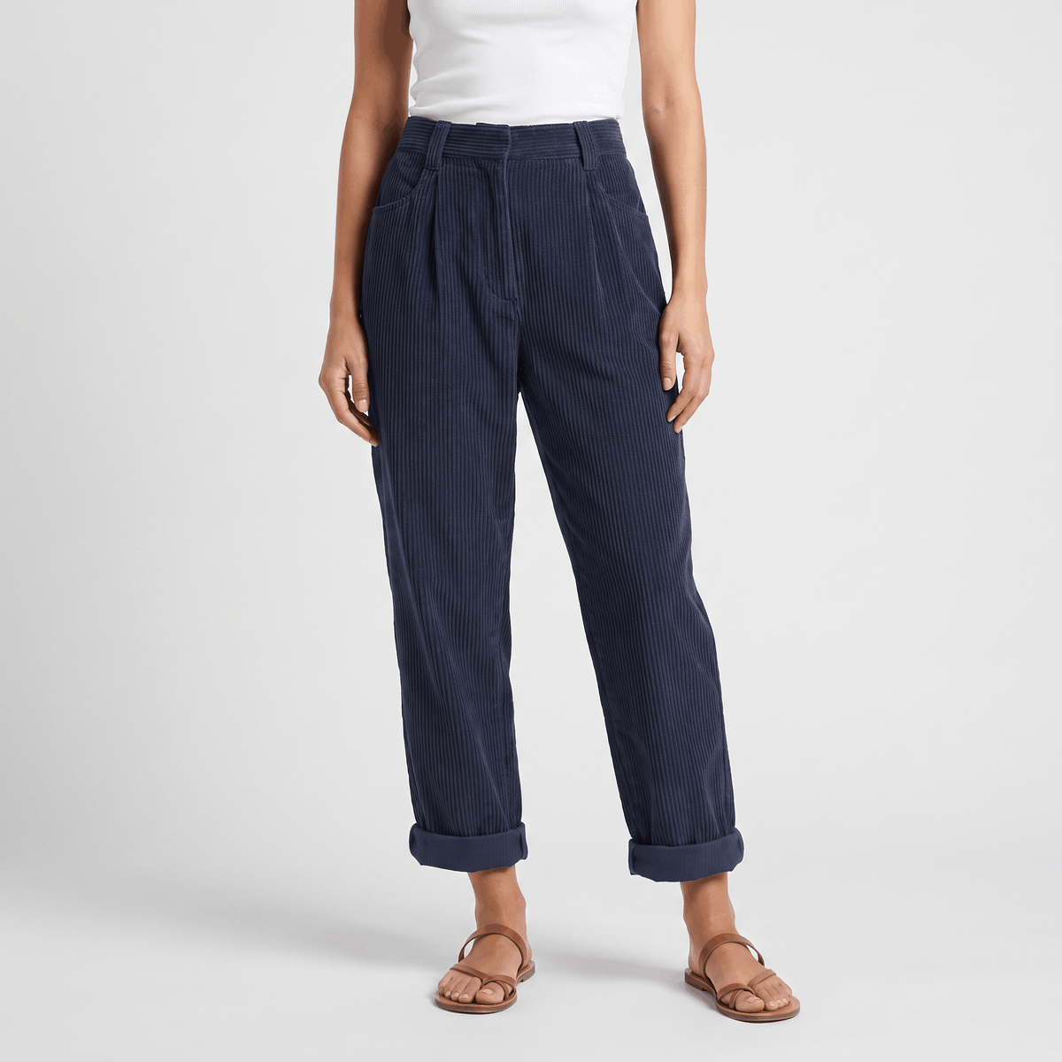 Bianca Corduroy Straight Leg Pants – Relaxed Everyday Trousers