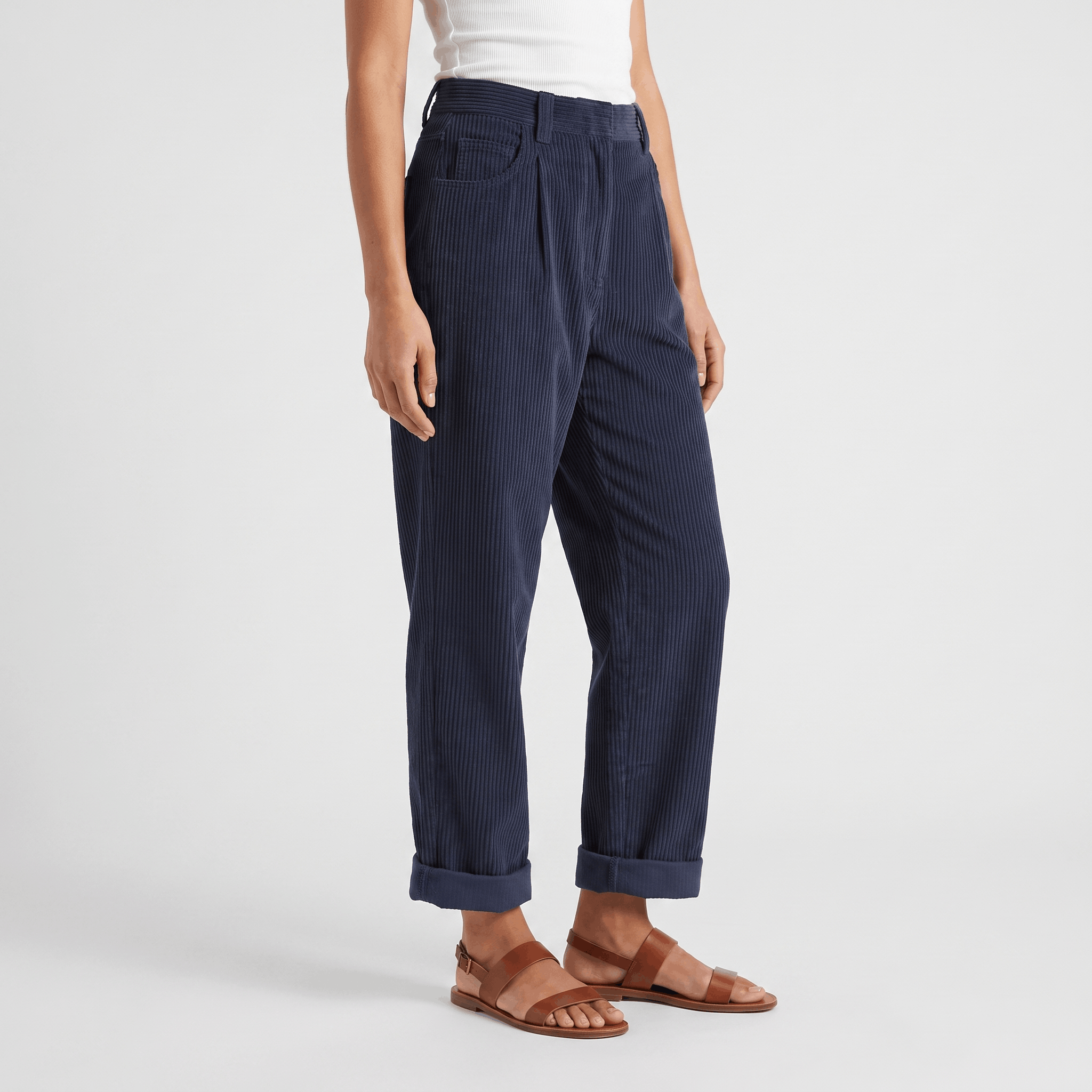 Bianca Corduroy Straight Leg Pants – Relaxed Everyday Trousers