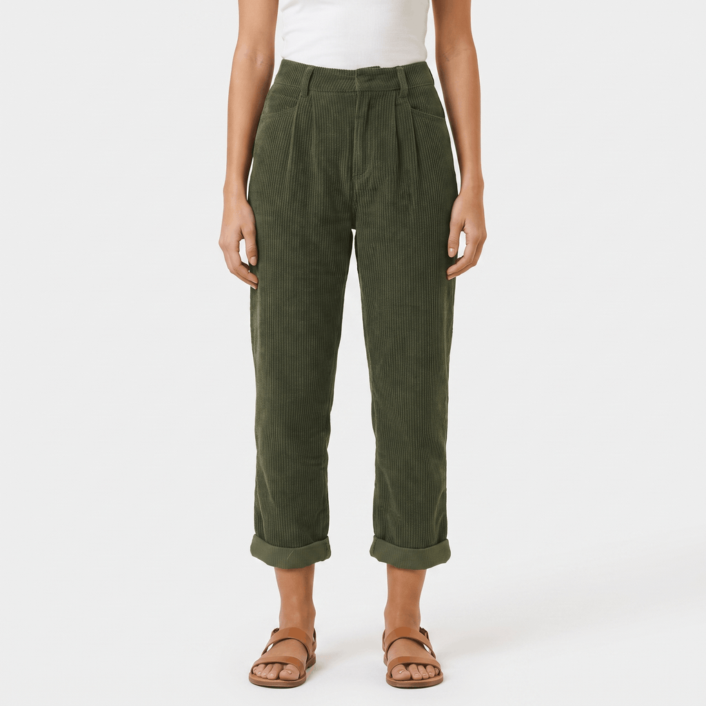 Bianca Corduroy Straight Leg Pants – Relaxed Everyday Trousers