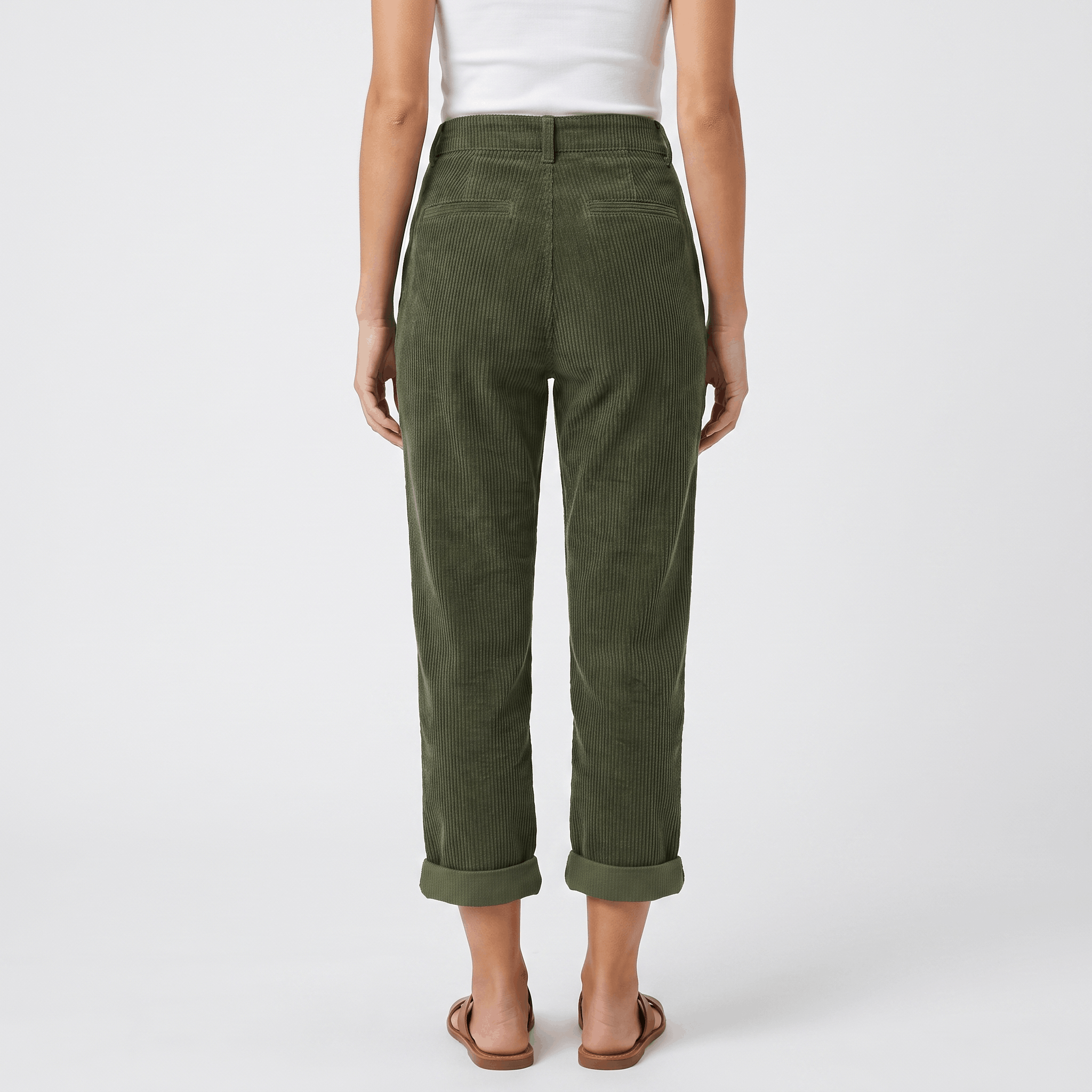 Bianca Corduroy Straight Leg Pants – Relaxed Everyday Trousers