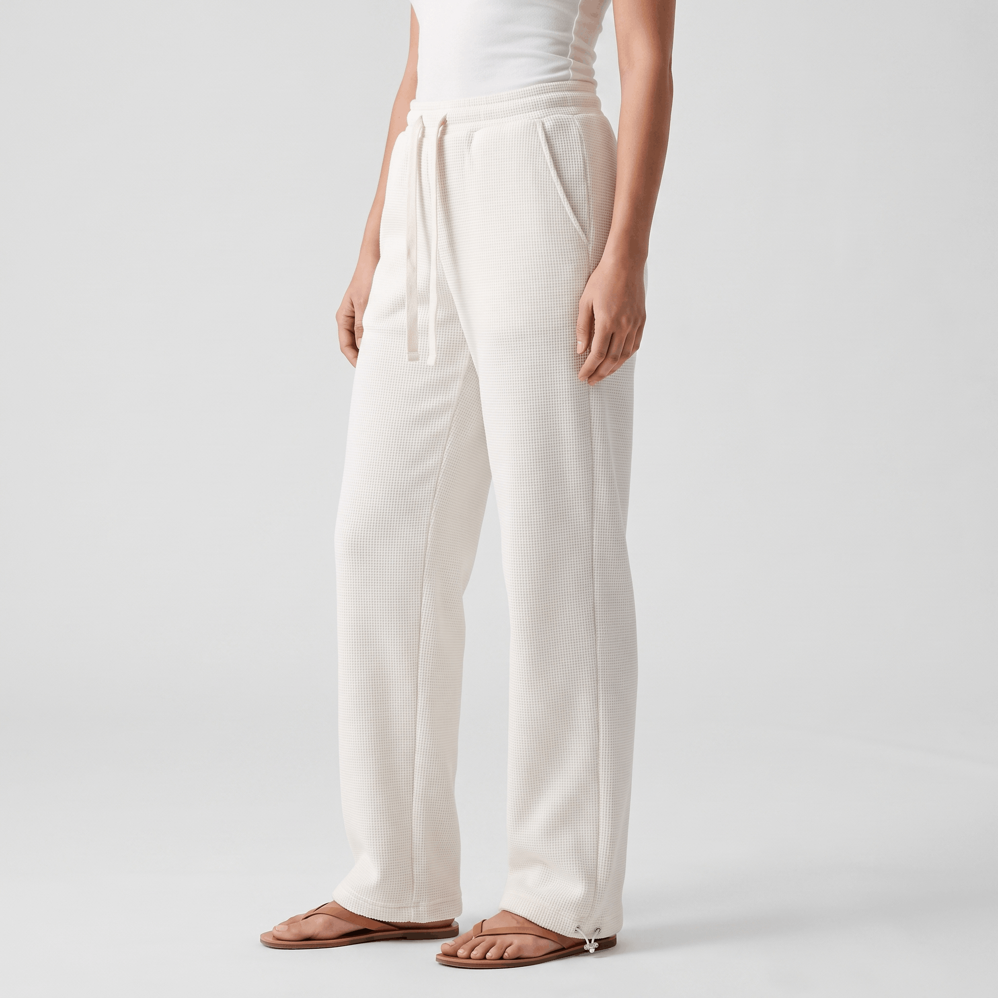 Camille Sherpa Fleece Lounge Pants – Cozy Straight Leg Joggers
