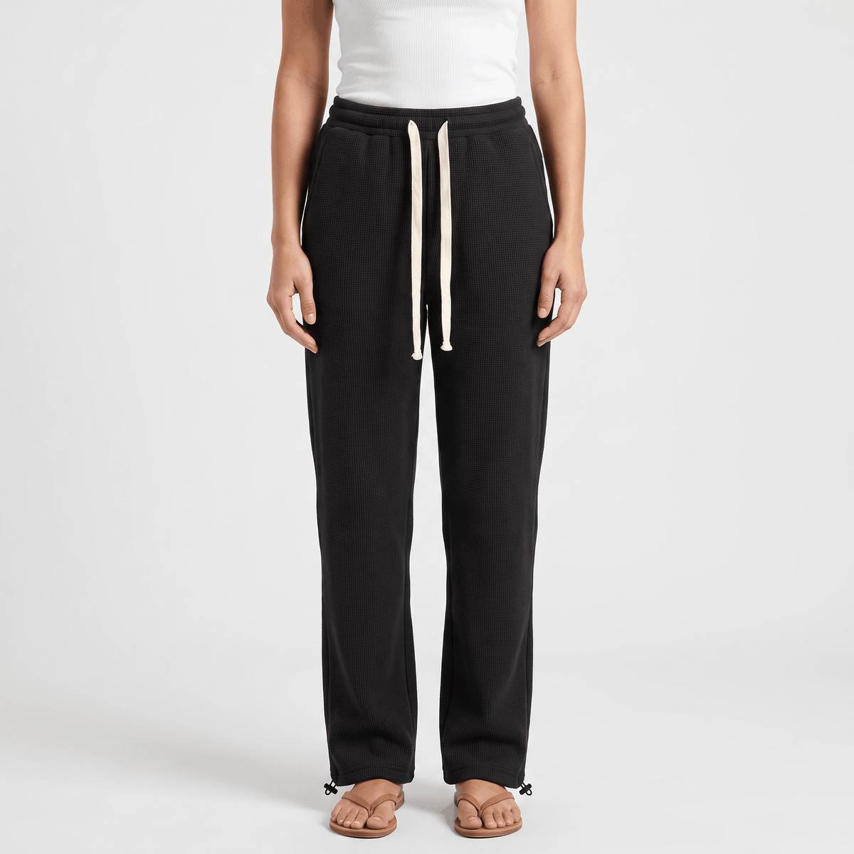 Camille Sherpa Fleece Lounge Pants – Cozy Straight Leg Joggers