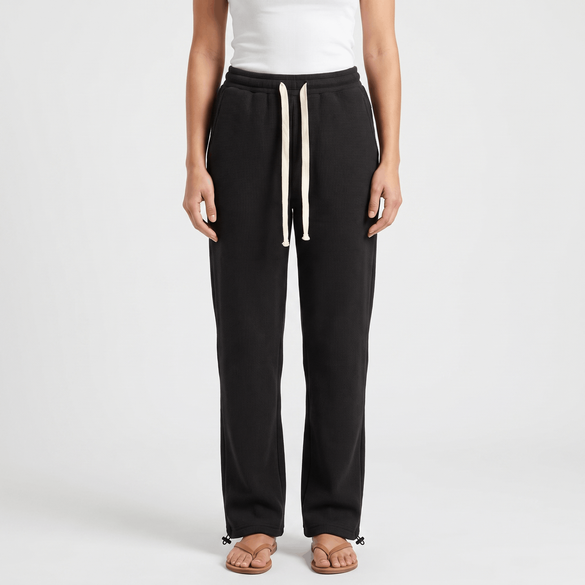 Camille Sherpa Fleece Lounge Pants – Cozy Straight Leg Joggers