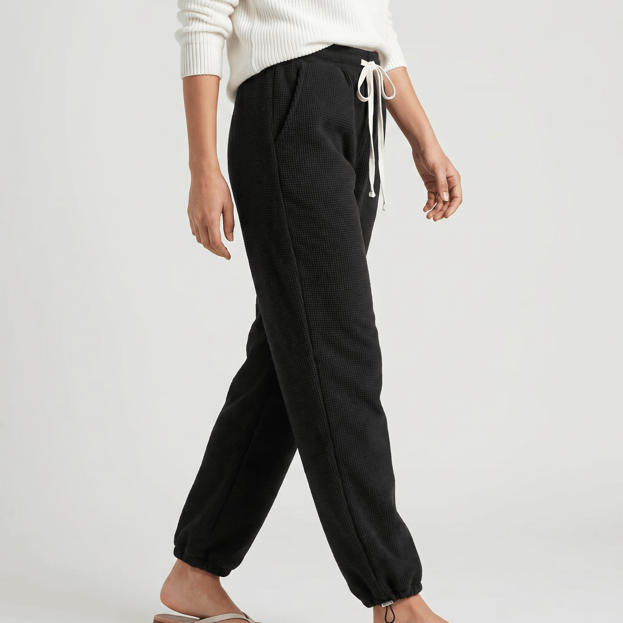 Camille Sherpa Fleece Lounge Pants – Cozy Straight Leg Joggers
