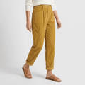 Trixy High Waist Corduroy Pants – Pleated Tapered Trousers