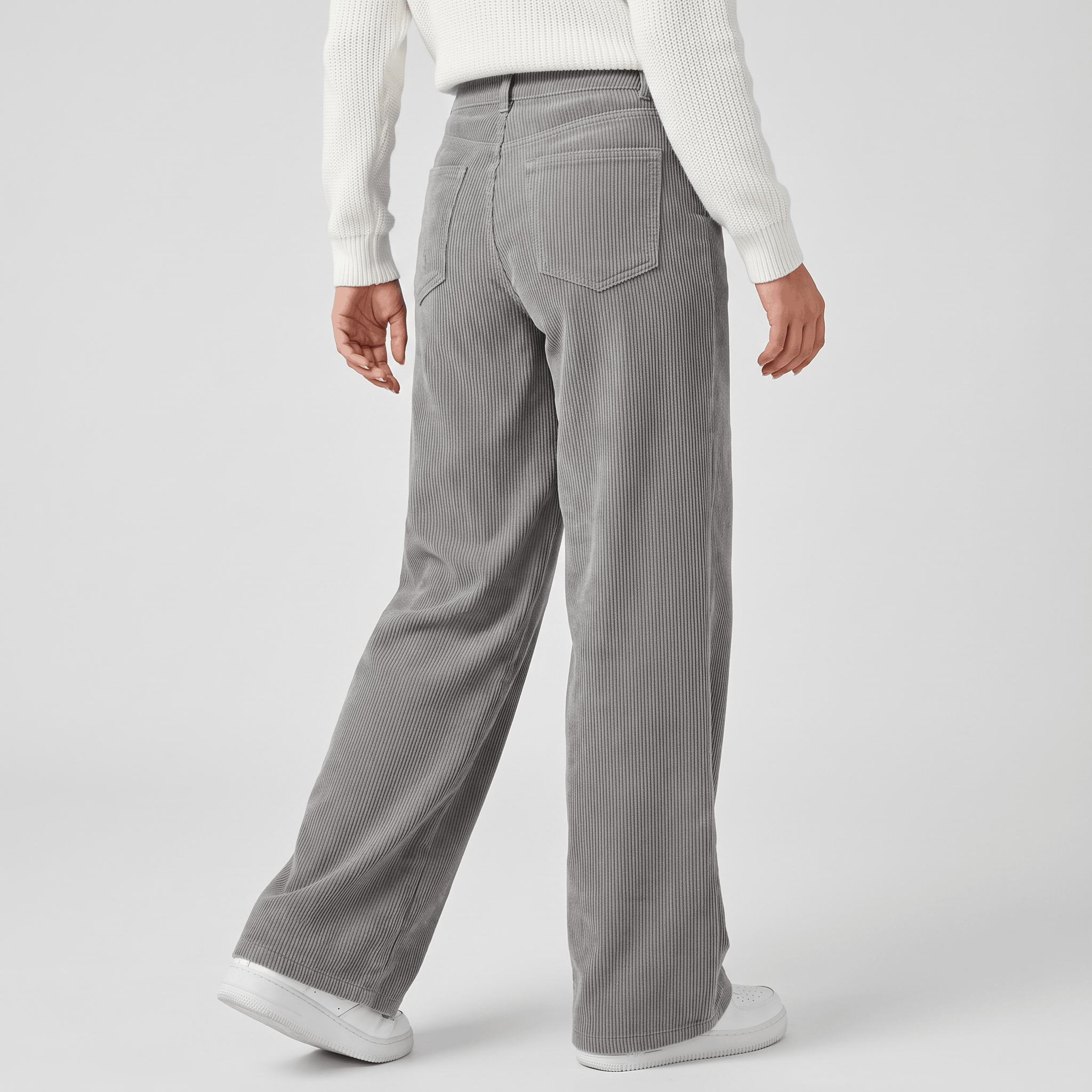 Monroe High Waist Corduroy Pants – Wide Leg Casual Trousers