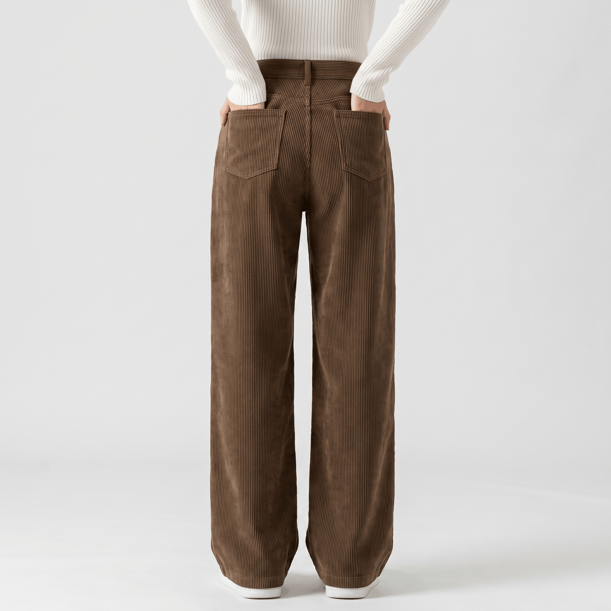 Monroe High Waist Corduroy Pants – Wide Leg Casual Trousers