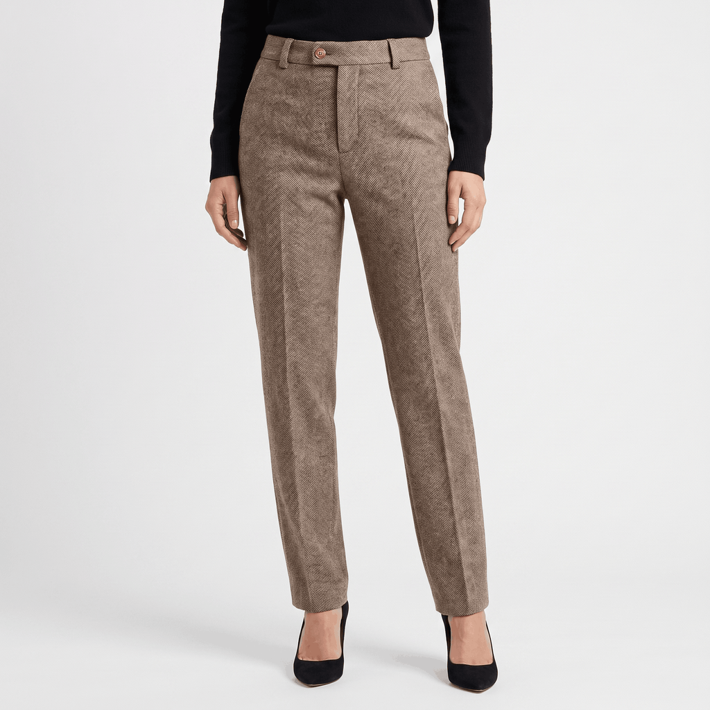 Vivienne Wool Blend Pants – High-Waisted Tailored Trousers