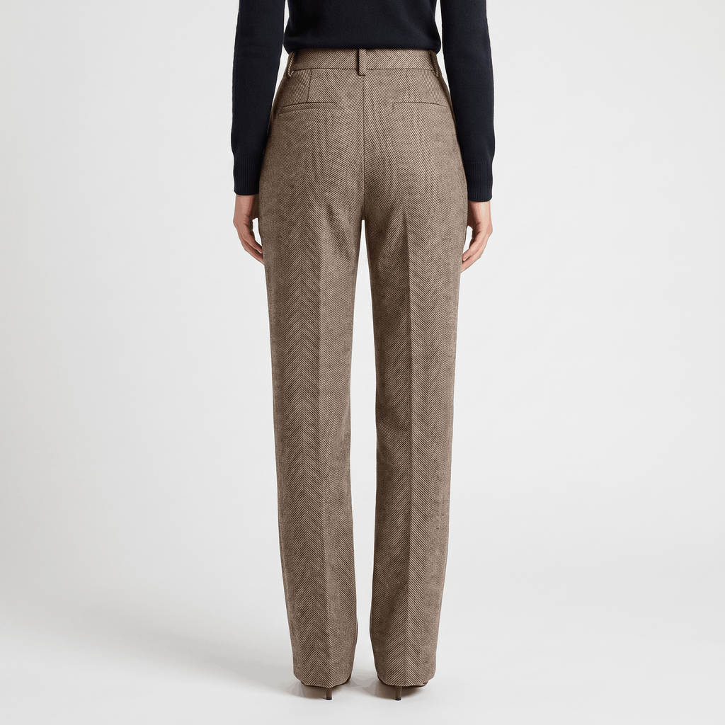 Vivienne Wool Blend Pants – High-Waisted Tailored Trousers