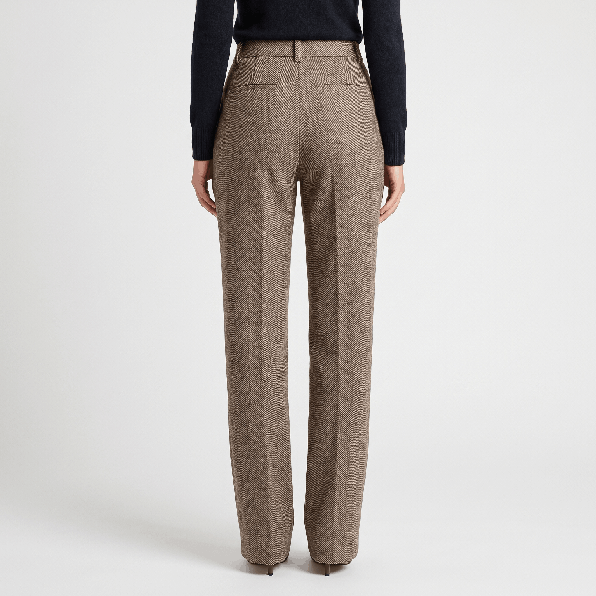 Vivienne Wool Blend Pants – High-Waisted Tailored Trousers