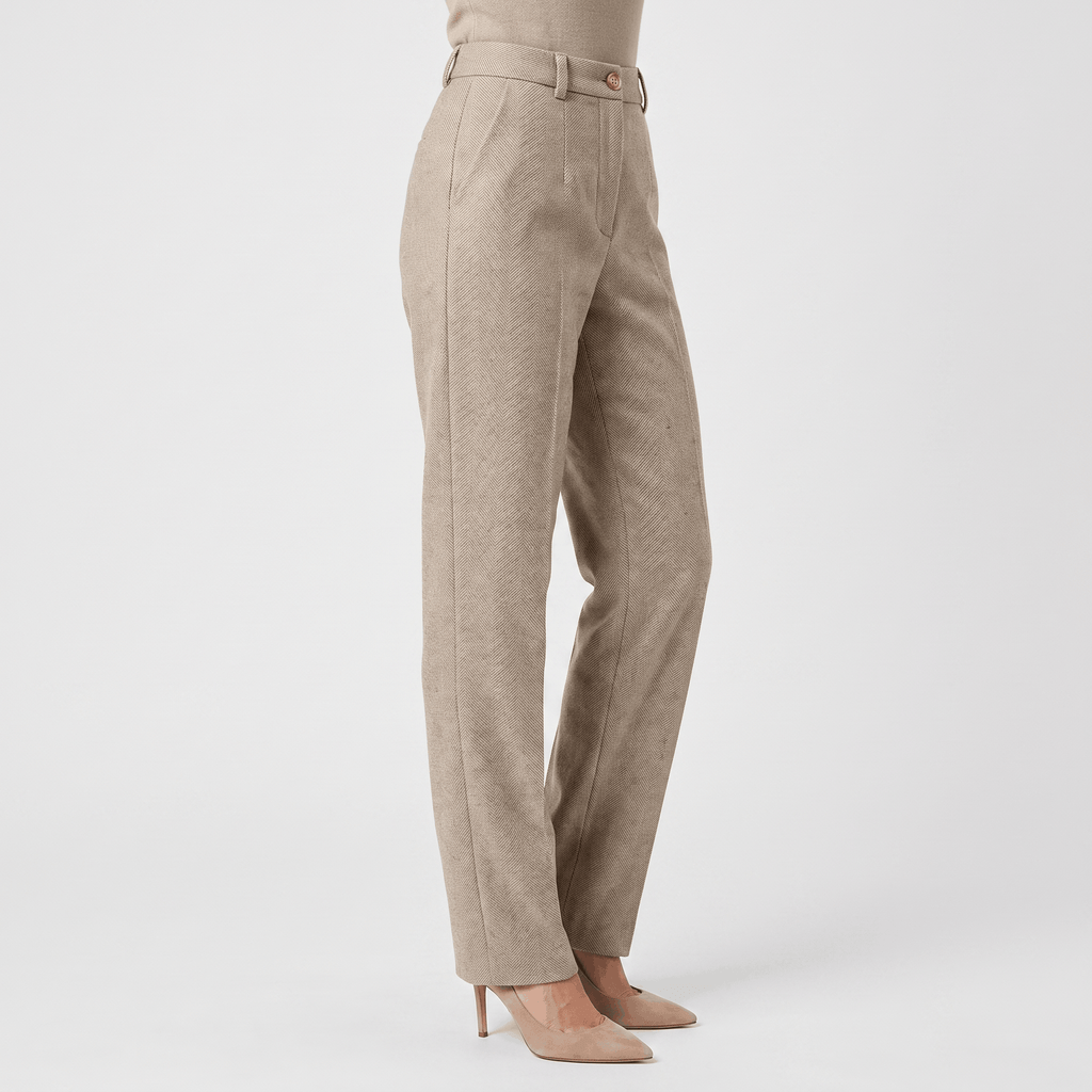 Vivienne Wool Blend Pants – High-Waisted Tailored Trousers