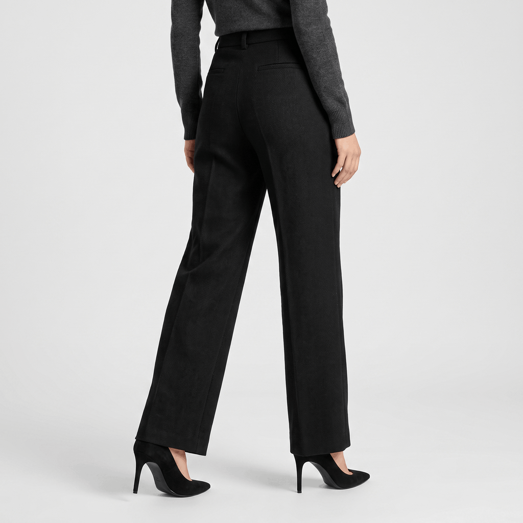 Vivienne Wool Blend Pants – High-Waisted Tailored Trousers