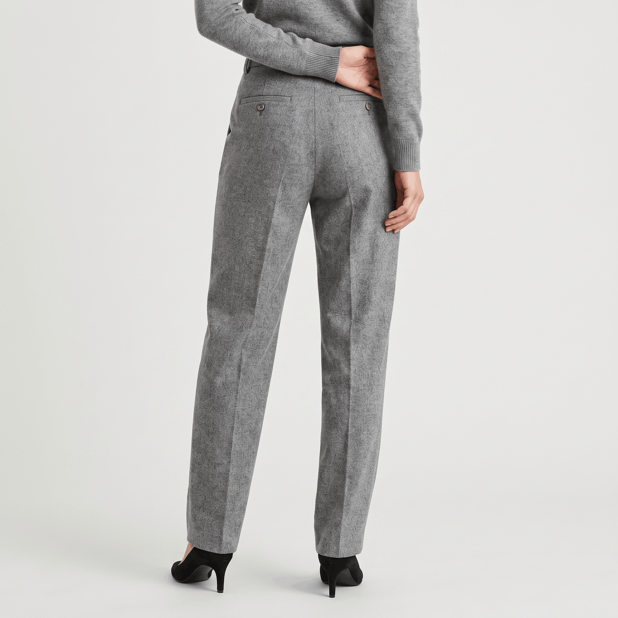 Vivienne Wool Blend Pants – High-Waisted Tailored Trousers
