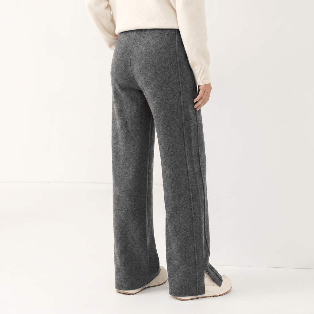 Naomi Merino Wool Sweatpants – Tailored Straight-Leg Pants