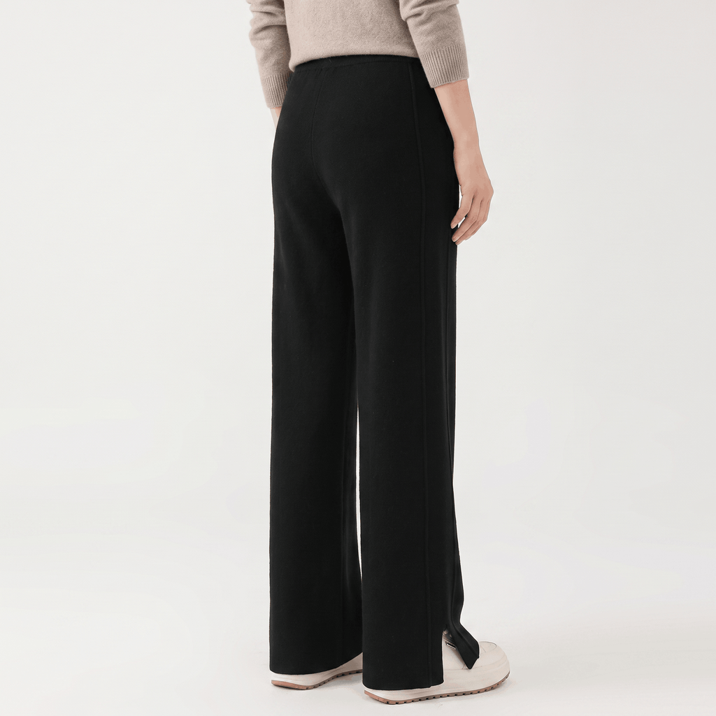 Naomi Merino Wool Sweatpants – Tailored Straight-Leg Pants