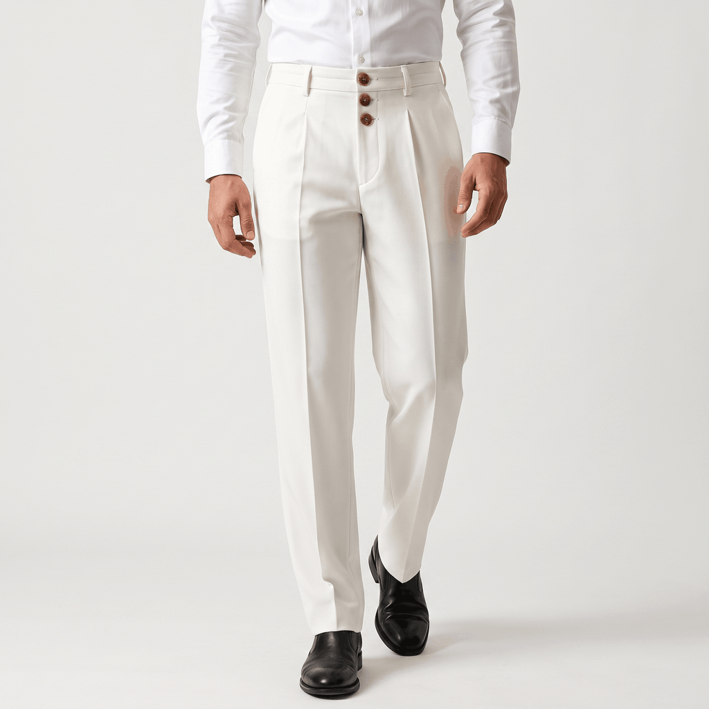 Jonas Wool Blend Pants – Relaxed Tailored Fit Trousers