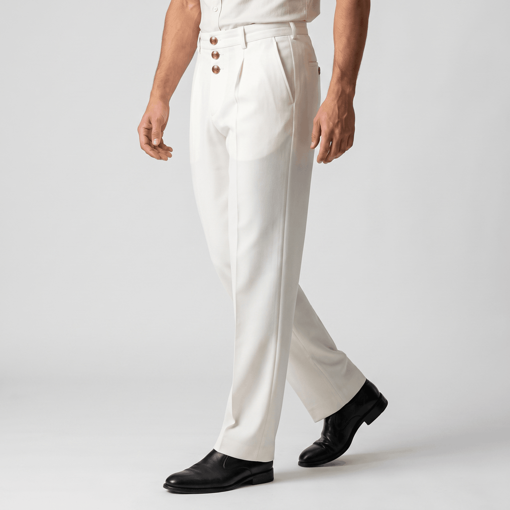 Jonas Wool Blend Pants – Relaxed Tailored Fit Trousers