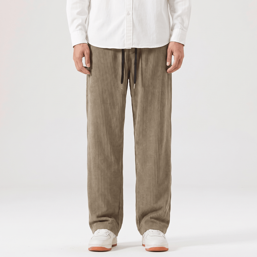 Justin Corduroy Pants – Relaxed Wide-Leg Fit Trousers
