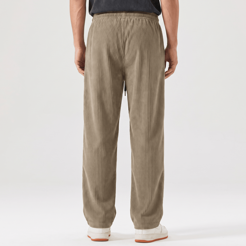 Justin Corduroy Pants – Relaxed Wide-Leg Fit Trousers