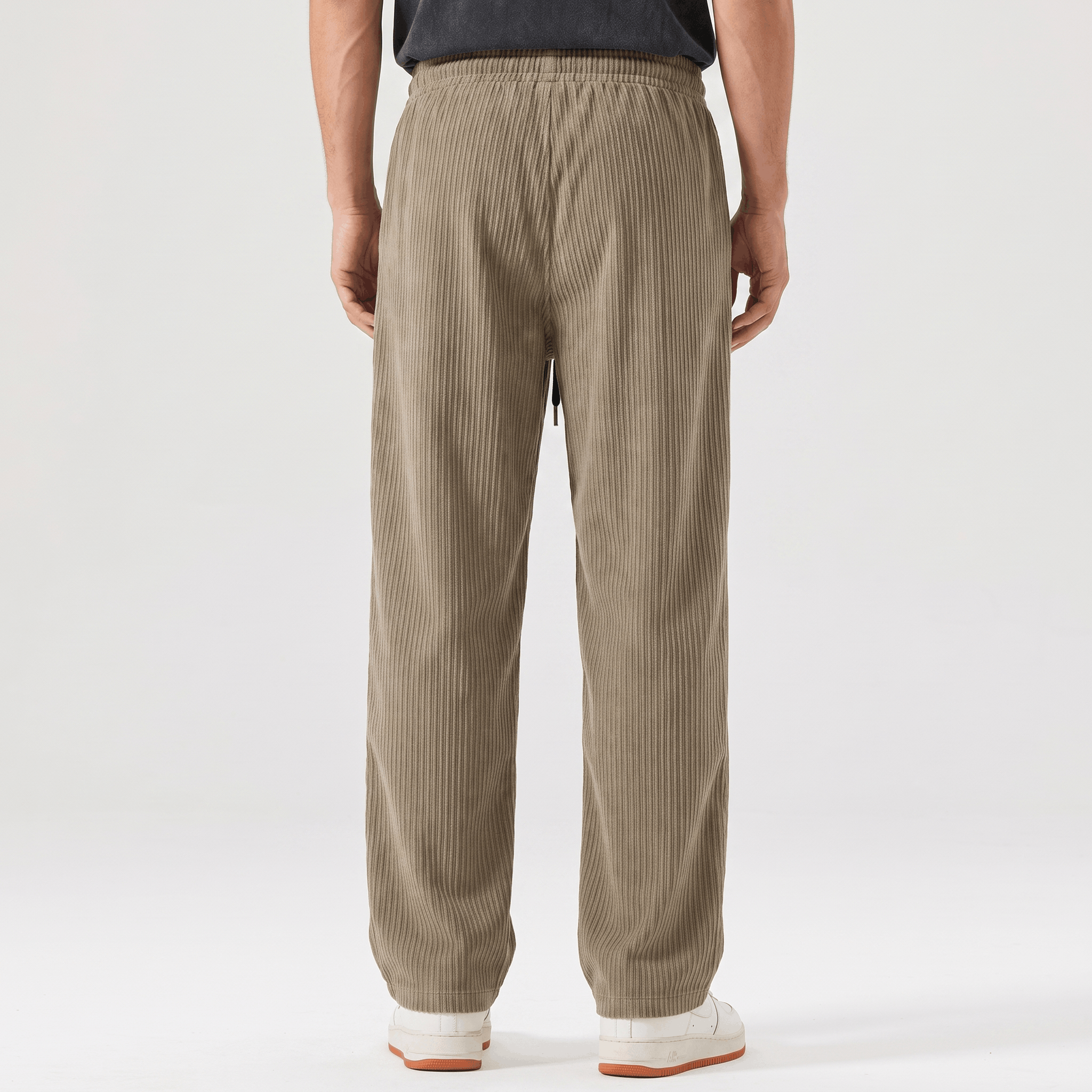 Justin Corduroy Pants – Relaxed Wide-Leg Fit Trousers